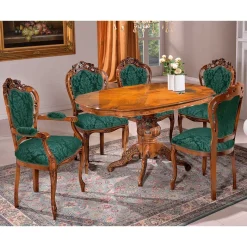 Clearance Barock Essgruppe mit fünf Stühlen - Ursanna (sechsteilig) Sitzgruppe