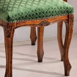 Barock Hocker gepolstert Agosto in Grün Hocker