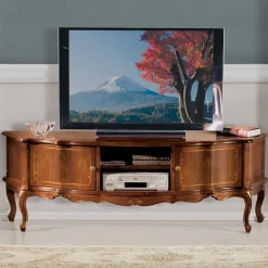 Best Barock Lowboard für Fernseher Dentro in Nussbaumfarben Tv & Hifi-Möbel|Lowboards