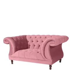 Sale Barock Style Big Sessel in Rosa Samtvelours - Clewono Sessel