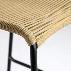 Best Barstühle aus Kordel in Hellbraun - Jakarto (4er Set) Hocker