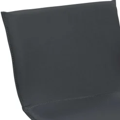 Barstuhl aus Echtleder in Anthrazit - Charlena Hocker