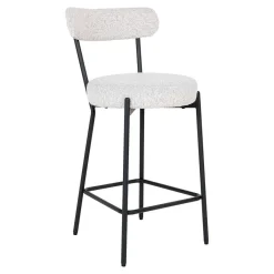 Best Barstuhl in Cremeweiß Boucle - Elliot Hocker