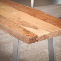 New Baumkanten Essbank aus Akazie Massivholz - Yukon Sitzbank