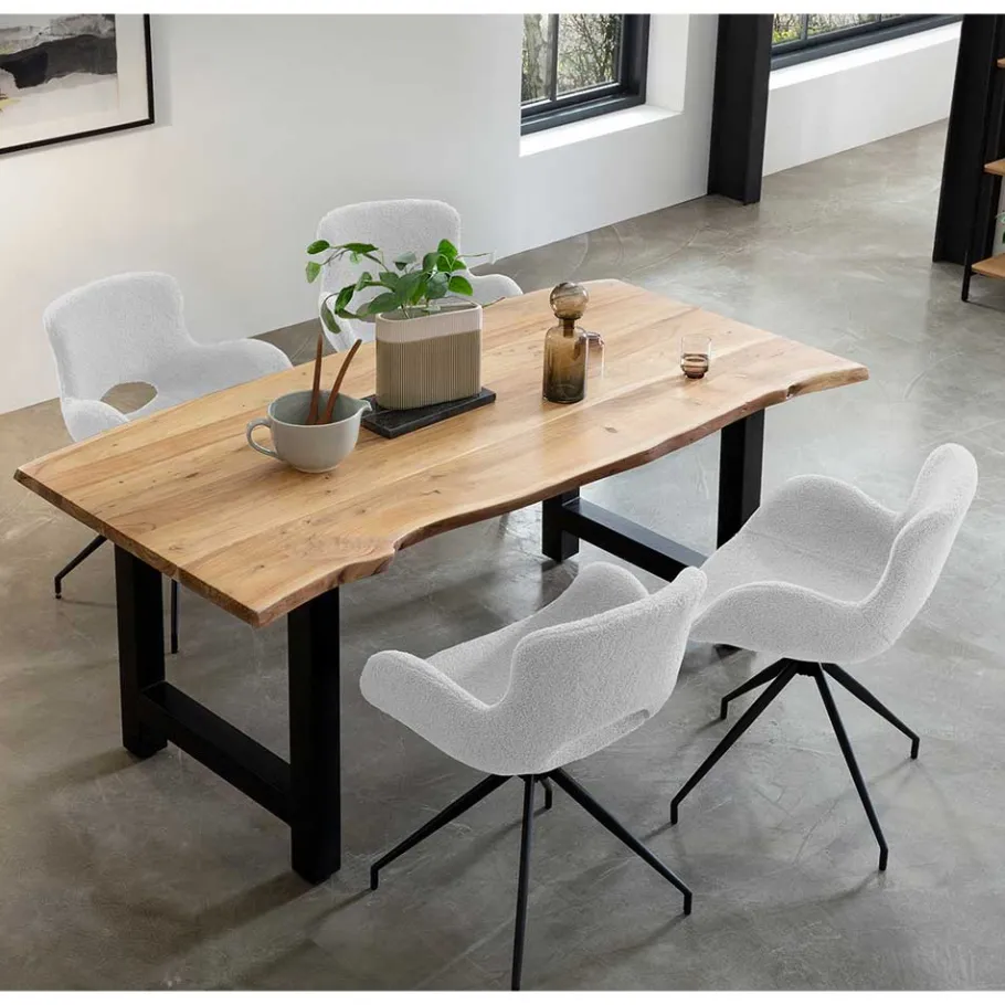 Sale Baumkanten Tischgruppe Set - Bryan (fünfteilig) Sitzgruppe