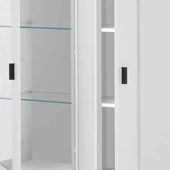 Best Beleuchtete Design TV Wohnwand in Weiß - Tirol (vierteilig) Wohnwände