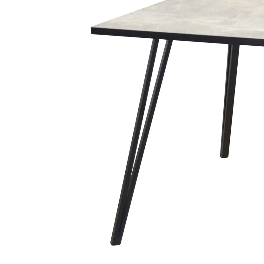 Clearance Beton Optik Tisch & Schwingstühle - Grenados (fünfteilig) Sitzgruppe