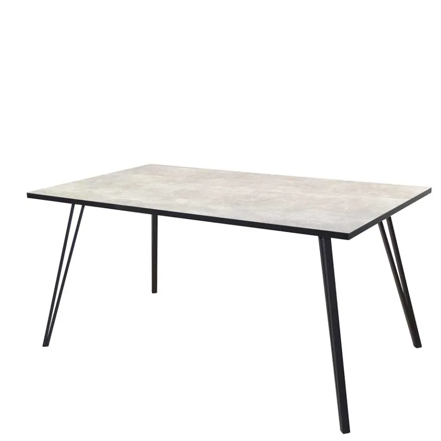 Clearance Beton Optik Tisch & Schwingstühle - Grenados (fünfteilig) Sitzgruppe