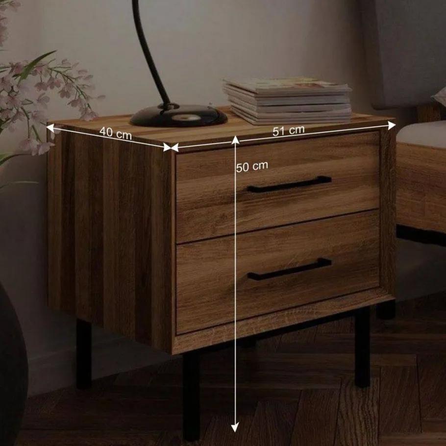 Best Bett mit Wildeiche Rahmen & Polsterkopfteil in Grau - Kerfa Betten