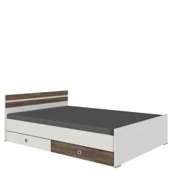 Best Bettgestell in Holz verwittert Eiche Dekor - Liesca Betten