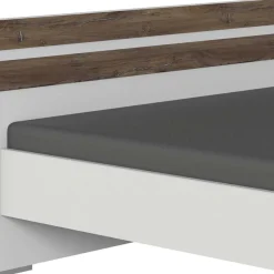 Best Bettgestell in Holz verwittert Eiche Dekor - Liesca Betten