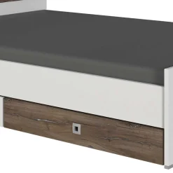 Best Bettgestell in Holz verwittert Eiche Dekor - Liesca Betten