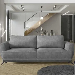 Clearance Bettsofa in Grau Stoff in Vintage Optik - Salcina Betten|Sofas