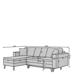 Best Bettsofa Polsterecke in Oliv Grün - Joshua Betten|Sofas
