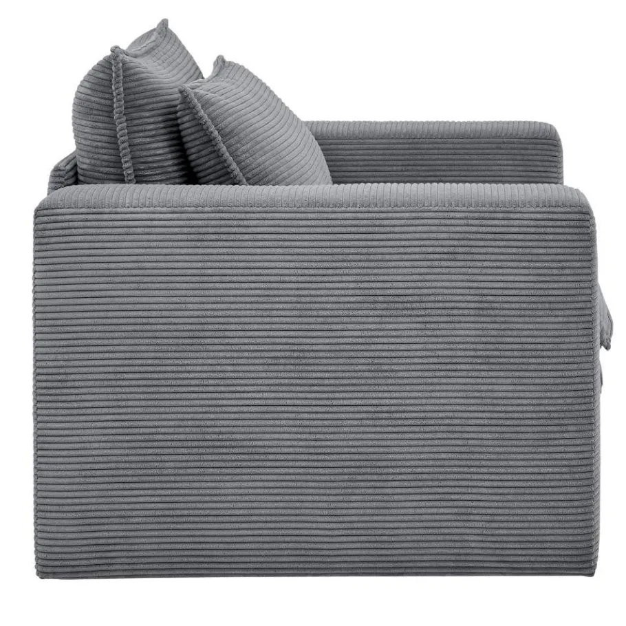 Big Sessel aus Cord in Anthrazit - Ruffos Sessel