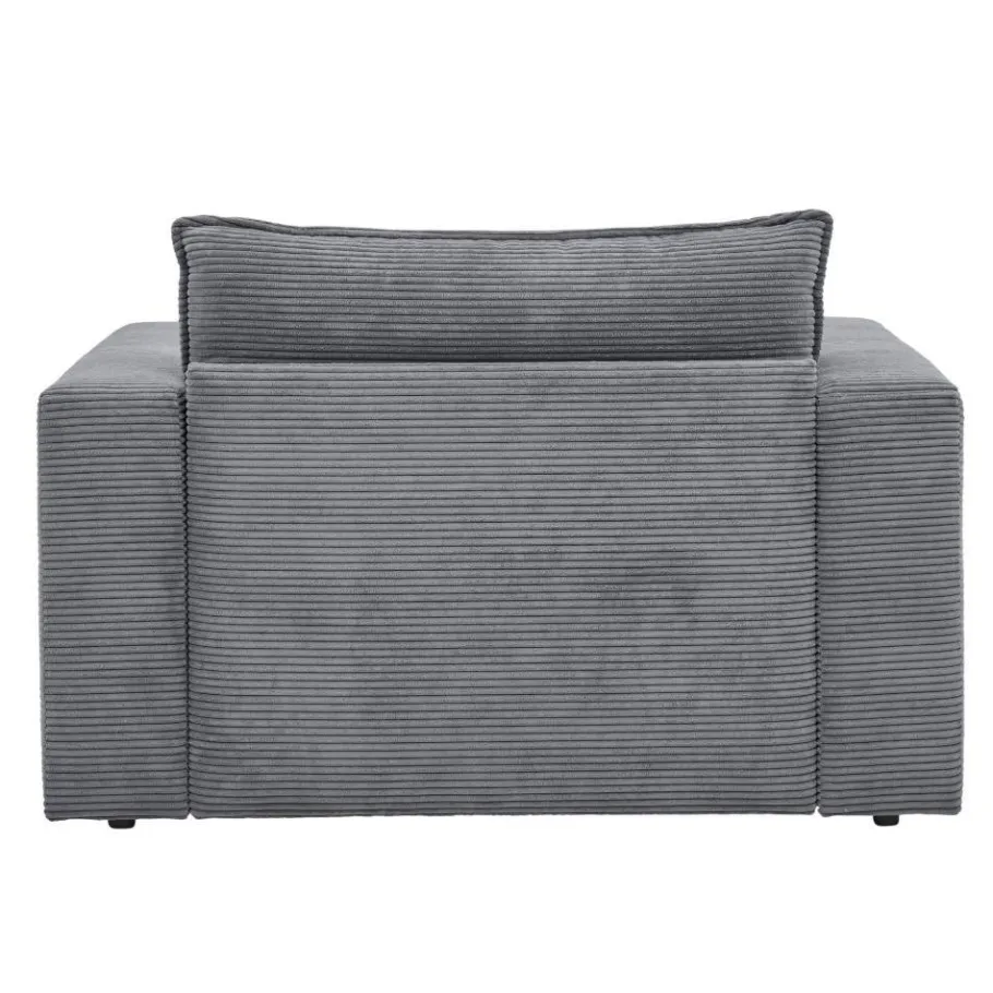 Big Sessel aus Cord in Anthrazit - Ruffos Sessel