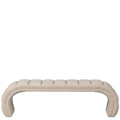 Sale Boucle Design Bank in Beigegrau - Porian Sitzbank