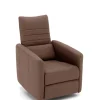 Discount Brauner Kunstledersessel mit ausklappbarer Lehne - Resceta Sessel