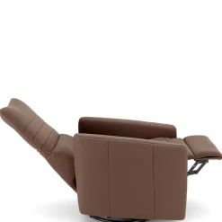 Discount Brauner Kunstledersessel mit ausklappbarer Lehne - Resceta Sessel