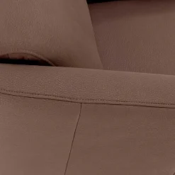 Discount Brauner Kunstledersessel mit ausklappbarer Lehne - Resceta Sessel