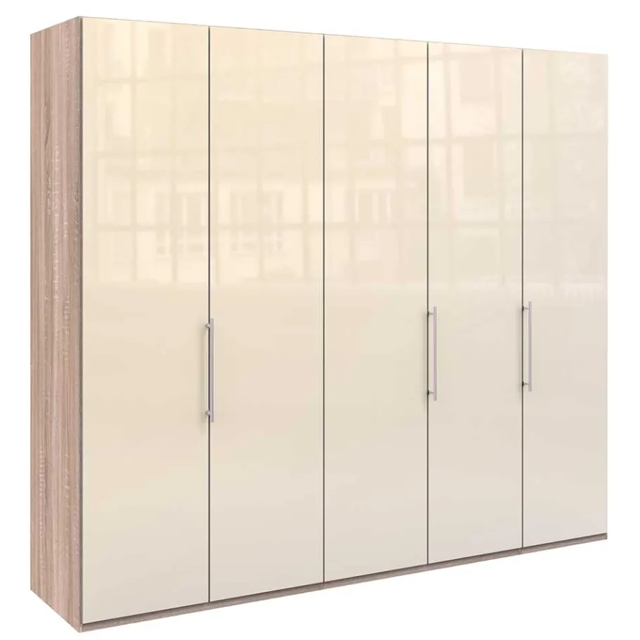 Best Breiter Falttüren-Schrank in Creme - Rativian Kleiderschränke