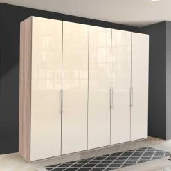 Best Breiter Falttüren-Schrank in Creme - Rativian Kleiderschränke