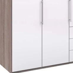 Hot Breiter Kleiderschrank in Weiß Glas - Empresian Kleiderschränke