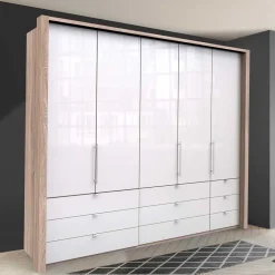 Online Breiter Kleiderschrank in Weiß - Bosays Kleiderschränke