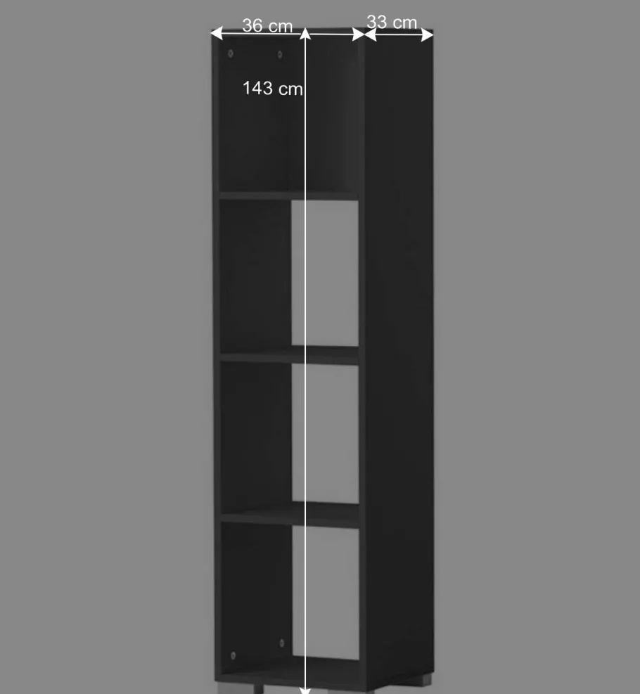 Clearance Büroregal mit vier offenen Fächern - Brasova Regale