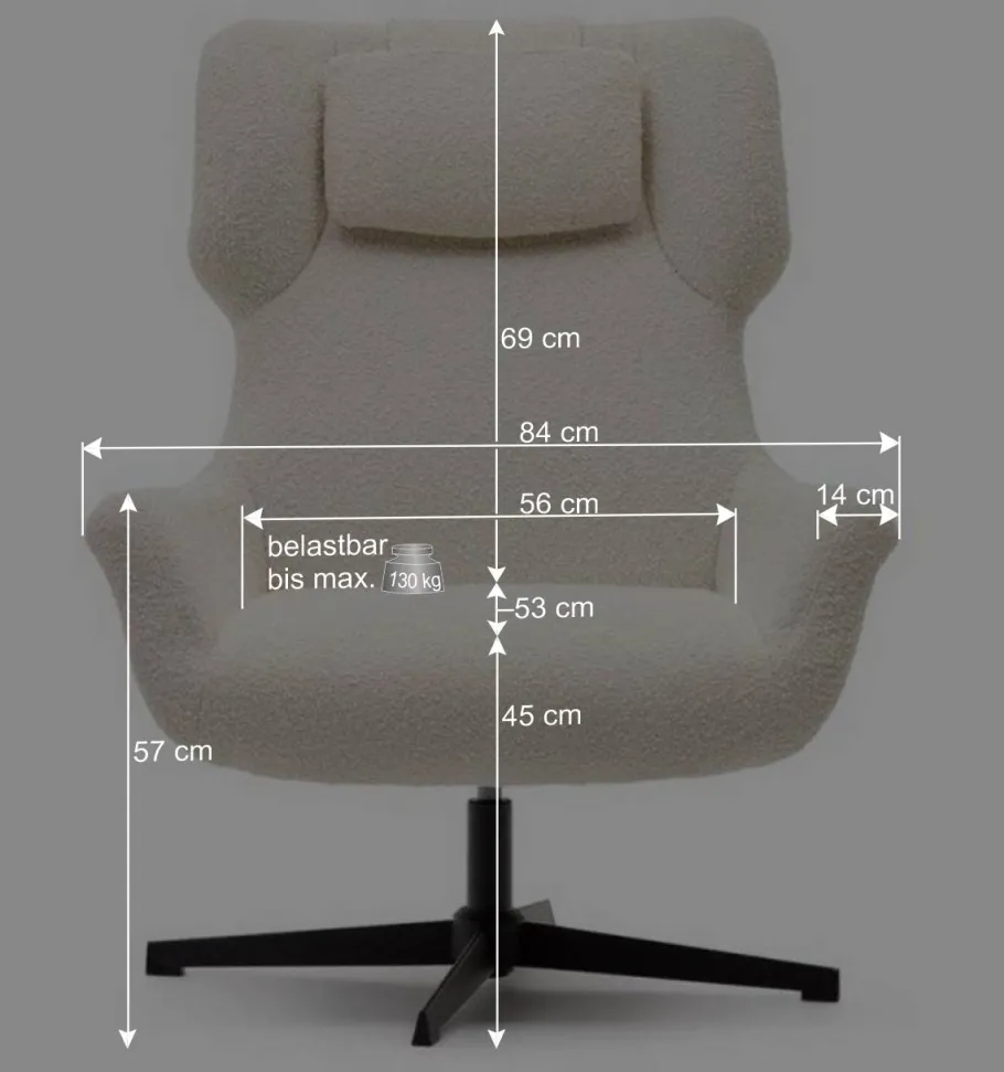 Sale Chenille Loungesessel drehbar - Marocana Sessel