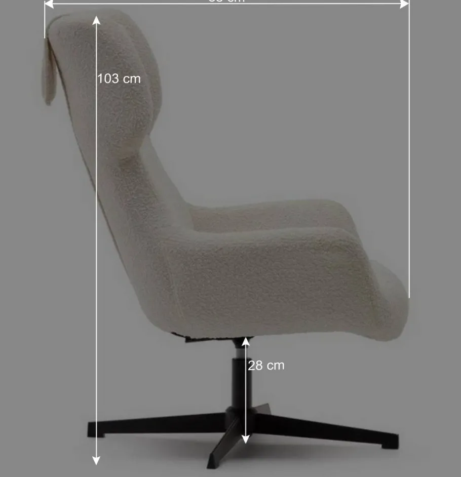 Sale Chenille Loungesessel drehbar - Marocana Sessel