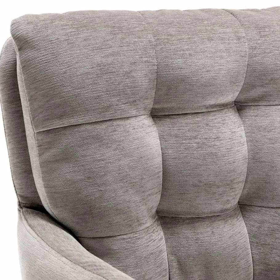 Best Chenille Tischsessel in Taupe - Fiorello (2er Set) Stühle