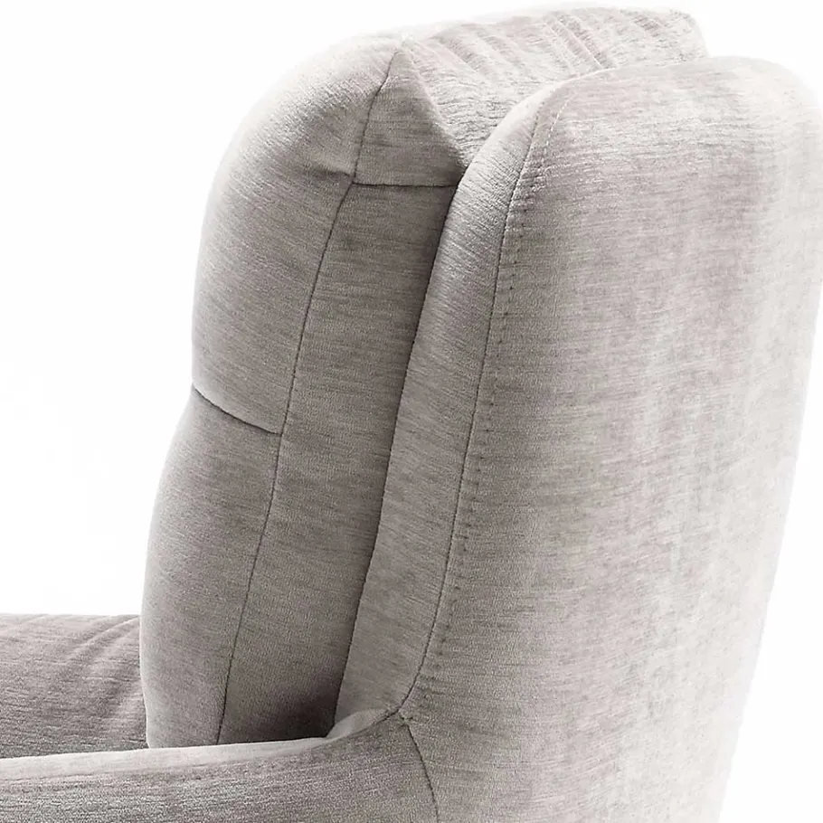 Best Chenille Tischsessel in Taupe - Fiorello (2er Set) Stühle