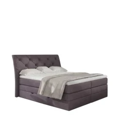 Clearance Chesterfield Boxspringbett in Mauve Samt - Zoalin Betten