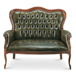 Sale Chesterfield Polsterbank in Dunkelgrün Magari & Nussbaum Sitzbank