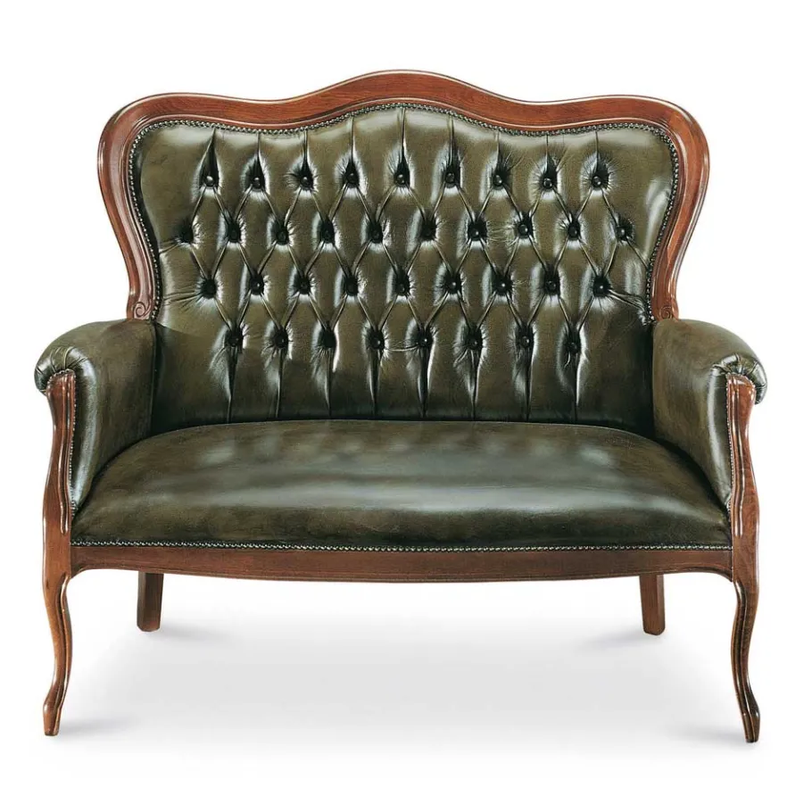 Sale Chesterfield Polsterbank in Dunkelgrün Magari & Nussbaum Sitzbank