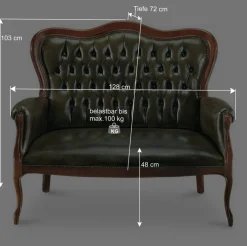 Sale Chesterfield Polsterbank in Dunkelgrün Magari & Nussbaum Sitzbank