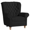 Best Chesterfield Polstersessel in Schwarz Kunstleder - Centurion Sessel