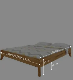 Sale 220cm Überlänge Bett ohne Kopfteil - Eavy Betten