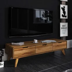 Clearance 134cm breites TV Board aus geölter Wildeiche - Eavy Tv & Hifi-Möbel|Lowboards