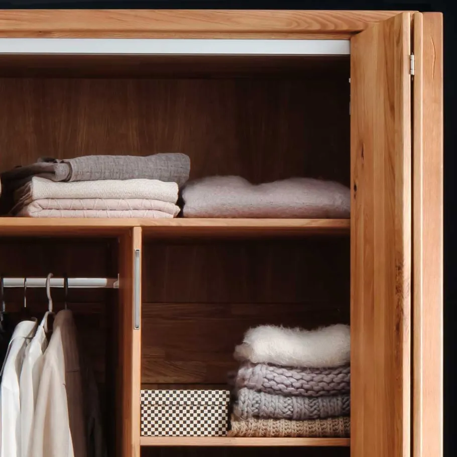 New 246cm Falttüren-Kleiderschrank Wildeiche - Mascadona Kleiderschränke