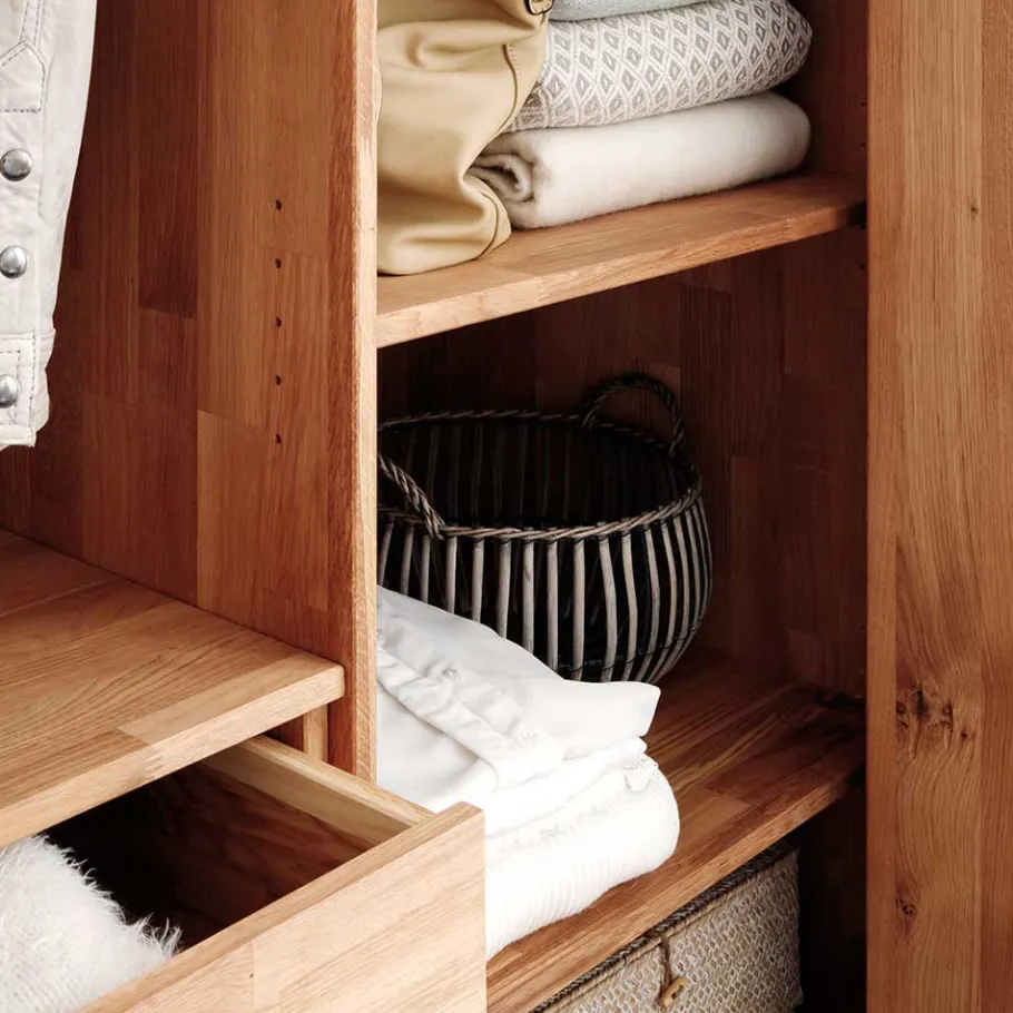 New 246cm Falttüren-Kleiderschrank Wildeiche - Mascadona Kleiderschränke