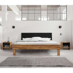 Discount 210cm Holzbett & Nachttische - Olbysca (dreiteilig) Betten