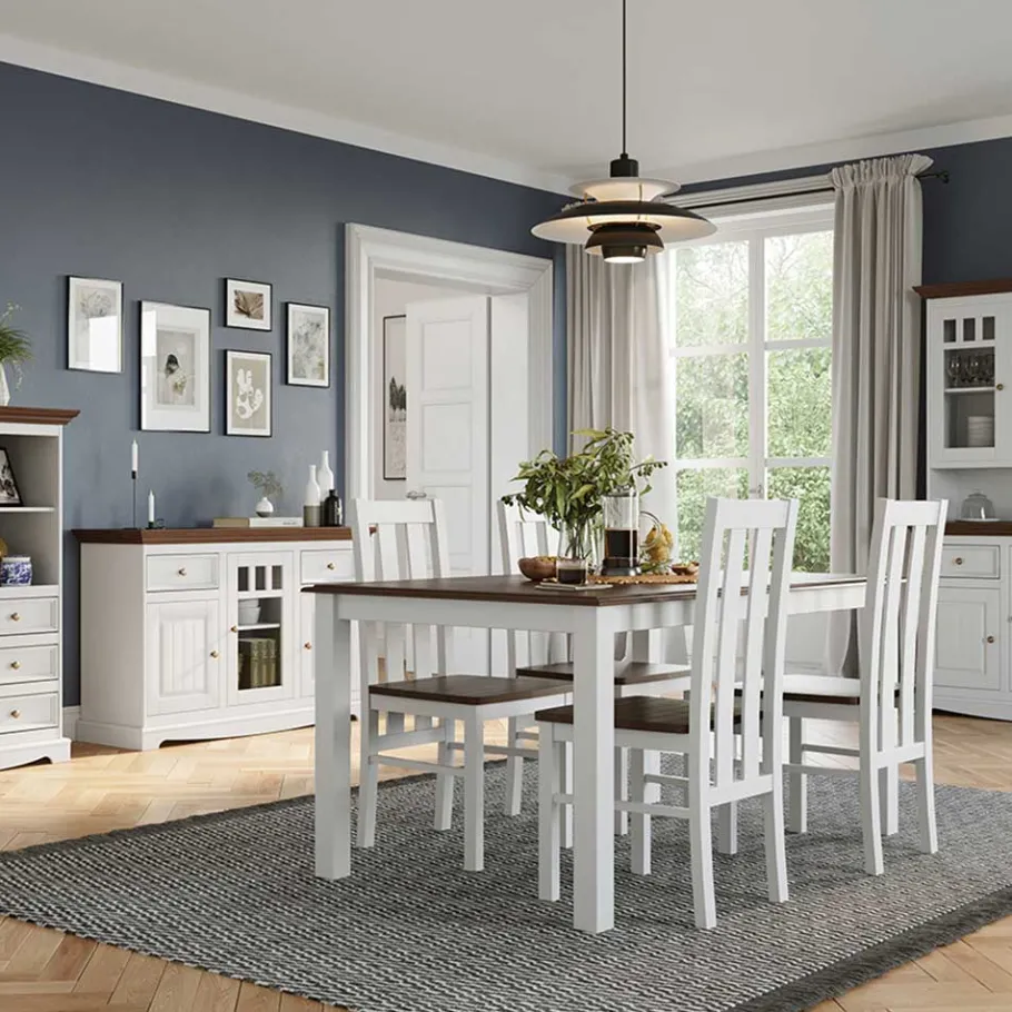 130cm Landhauskommode mit Glaseinsatz - Manipur Sideboards