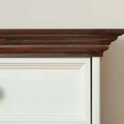 130cm Landhauskommode mit Glaseinsatz - Manipur Sideboards