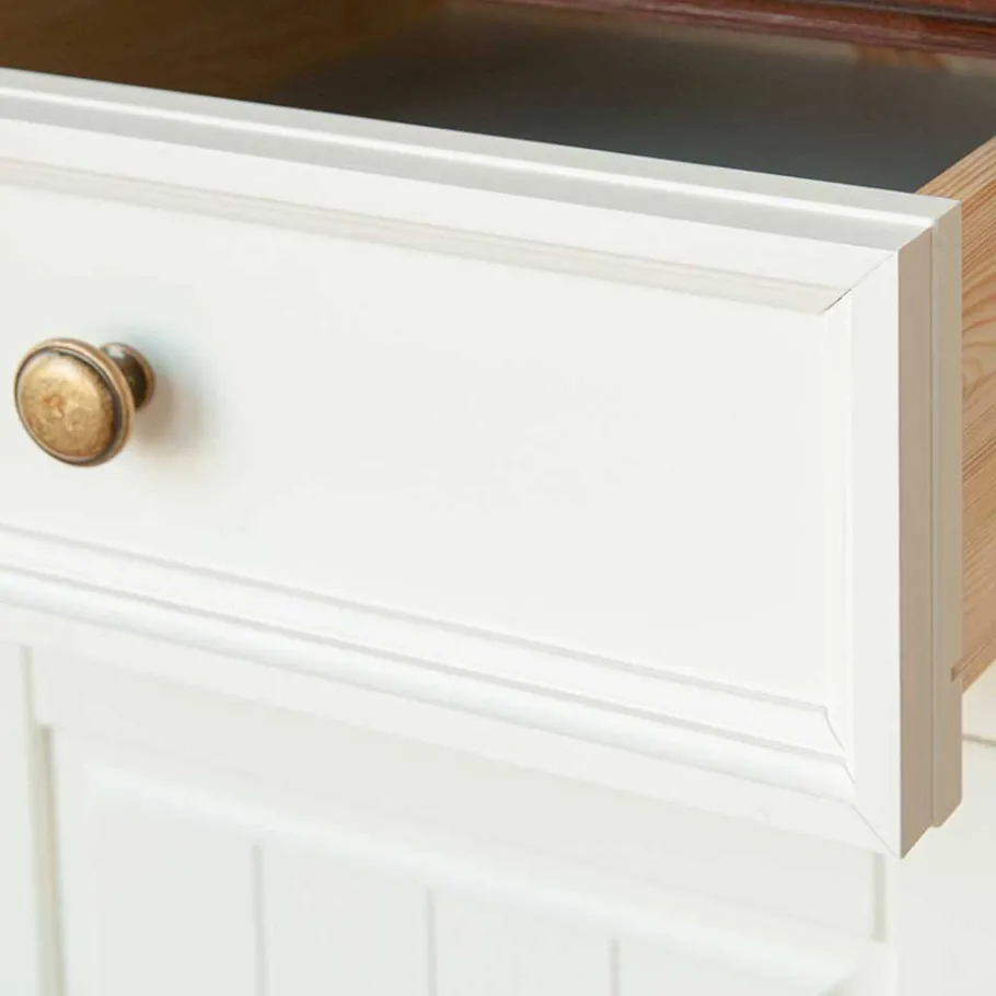 130cm Landhauskommode mit Glaseinsatz - Manipur Sideboards