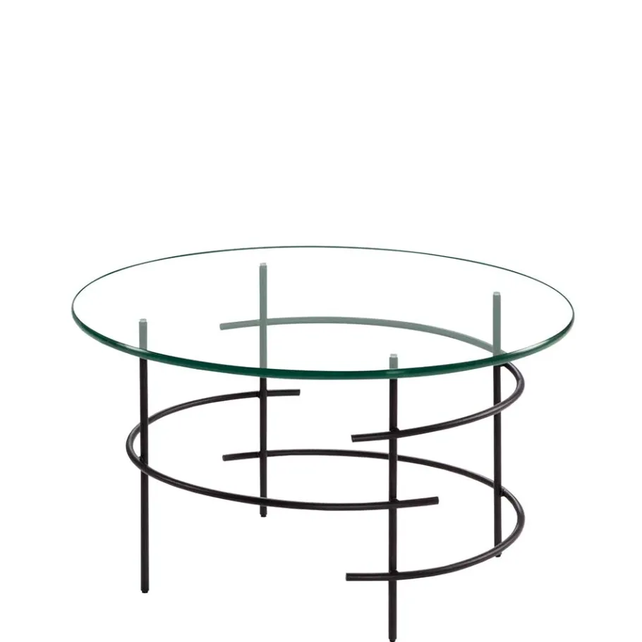 60cm runder Couchtisch mit Glasplatte - Prakto Tische