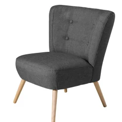 Clearance Cocktailsessel in Anthrazit Stoff - Hamzad Sessel