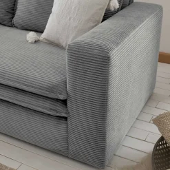 Discount Cord Polstersessel mit Hocker Set - Tessina (zweiteilig) Sessel