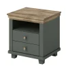 Best Country Nachtkommode in Dunkelgrün - Daney Kommoden